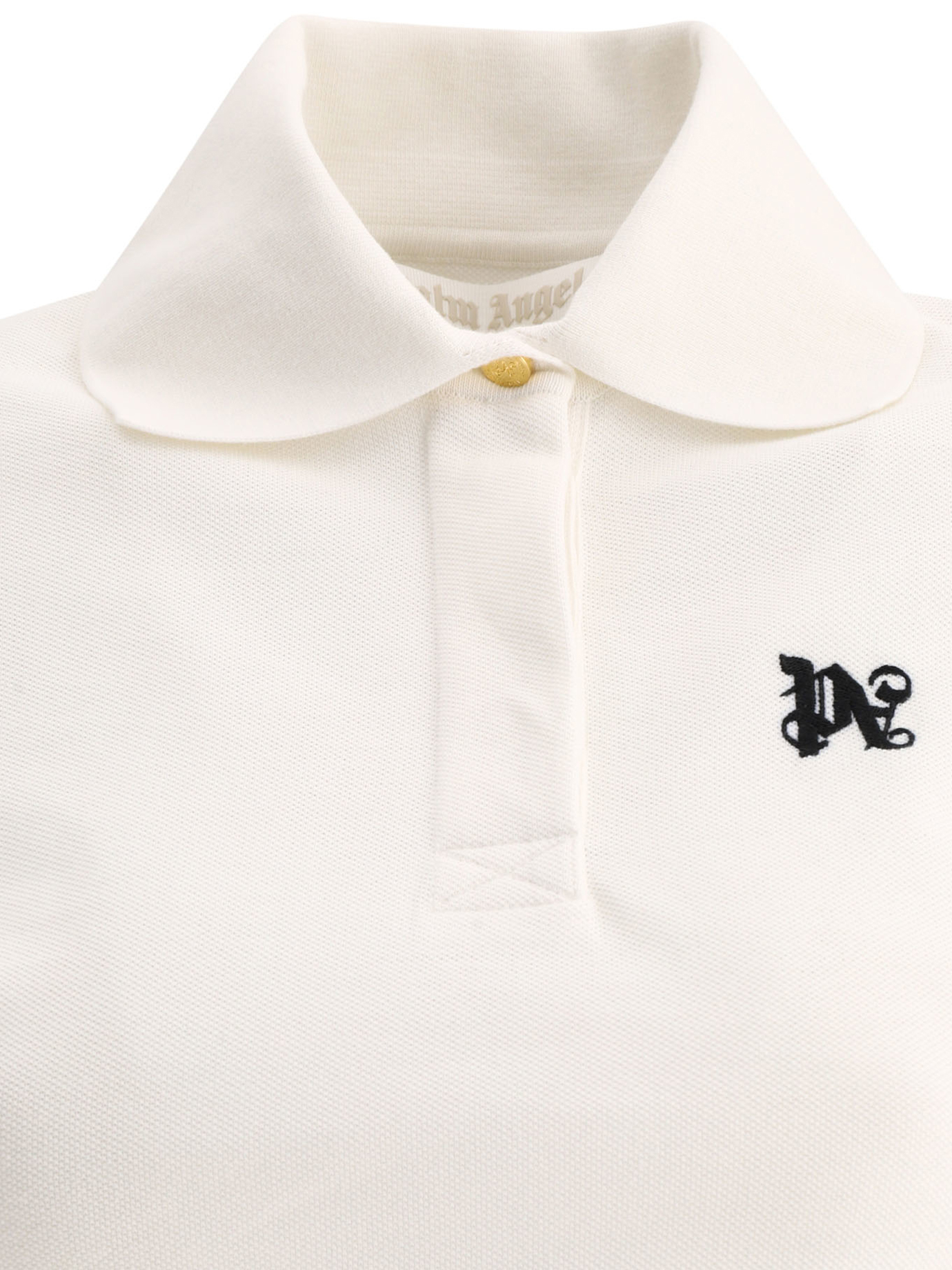 PALM ANGELS Monogram Cropped polo shirt